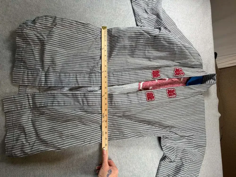 Vintage Traditional Japanese Happi Coat Hanten Festival Jacket  Red Kanji Detail